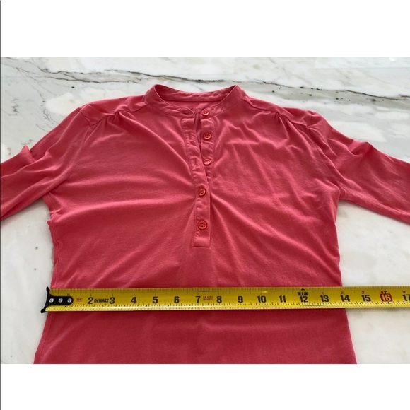 STEPHANIE B CORAL PIMA COTTON 3/4 SLEEVE T XS - Picture 9 of 14